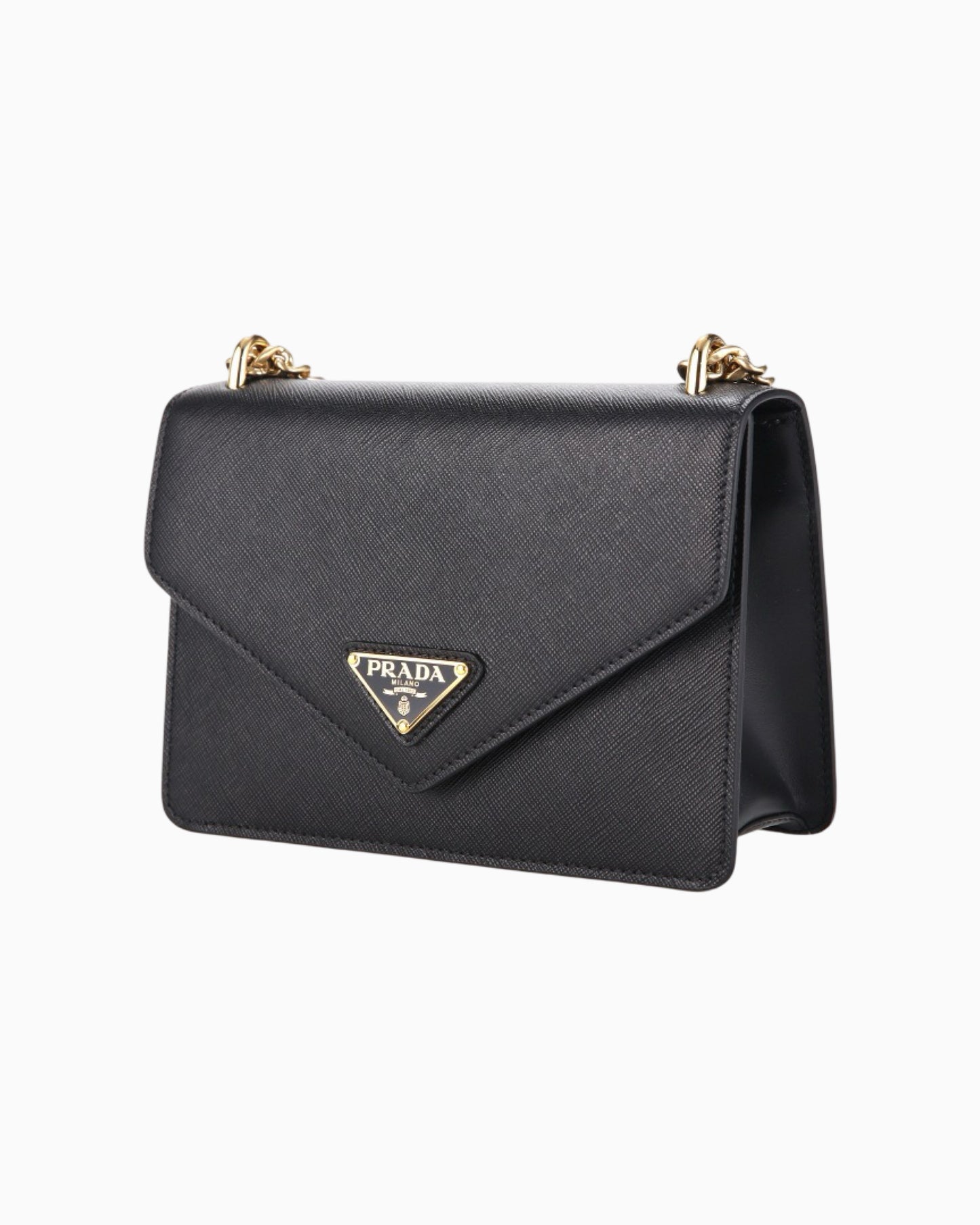 Prada Saffiano Leather Envelope Shoulder Bag