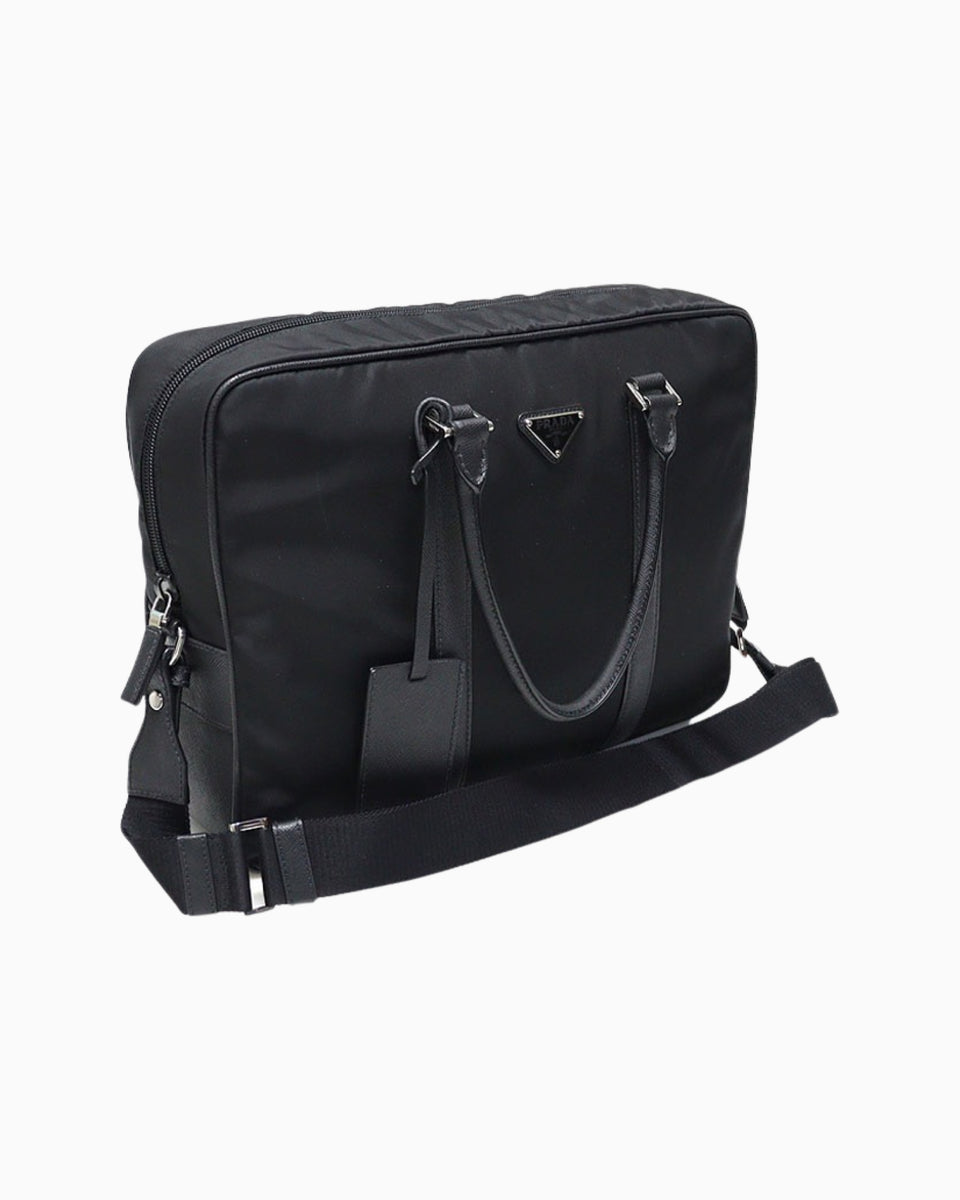 Prada best sale nylon briefcase