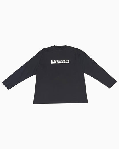 Balenciaga Caps Logo Oversized Longsleeve T-shirt