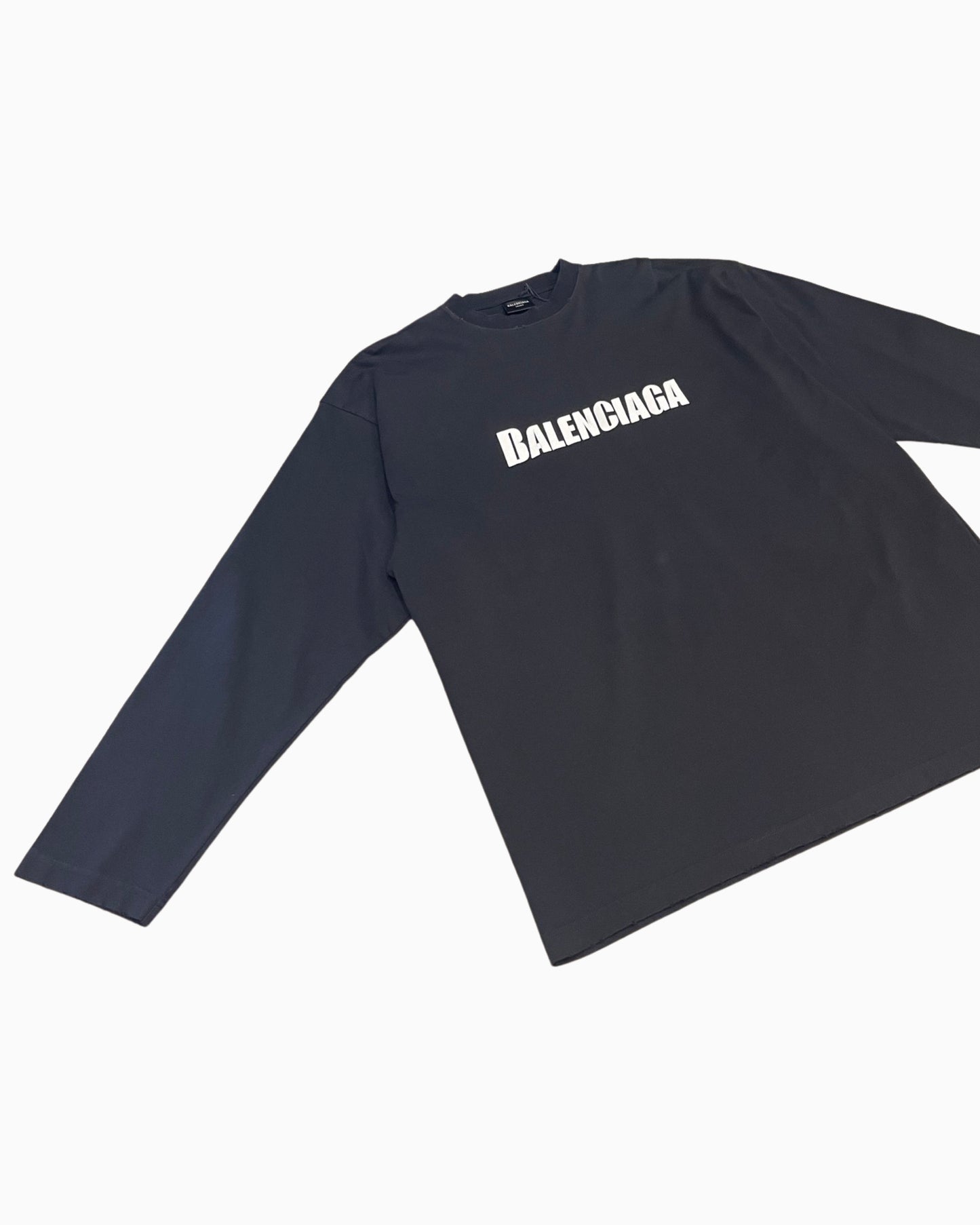 Balenciaga Caps Logo Oversized Longsleeve T-shirt