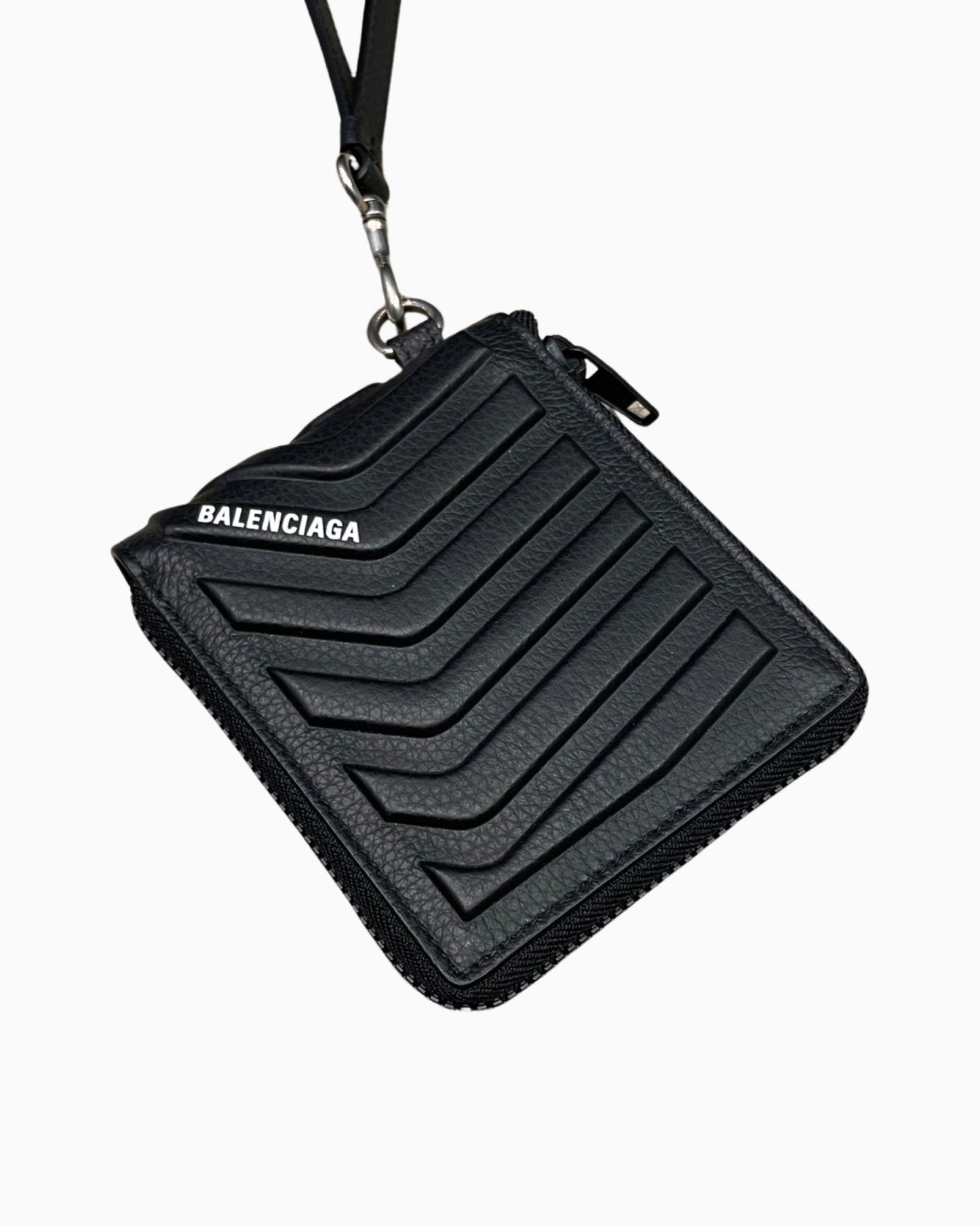 Balenciaga Car Leather Wallet with Strap