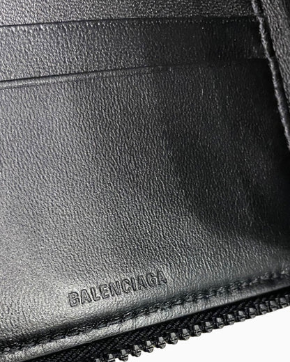 Balenciaga Car Leather Wallet with Strap