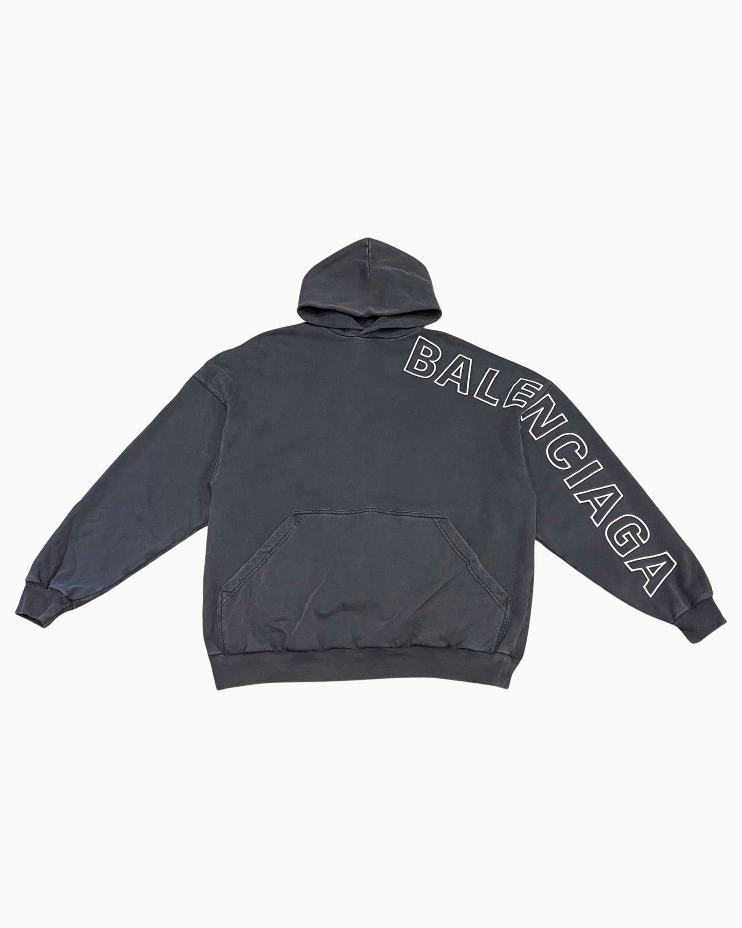 Balenciaga Embroidered Outline Logo Hoodie