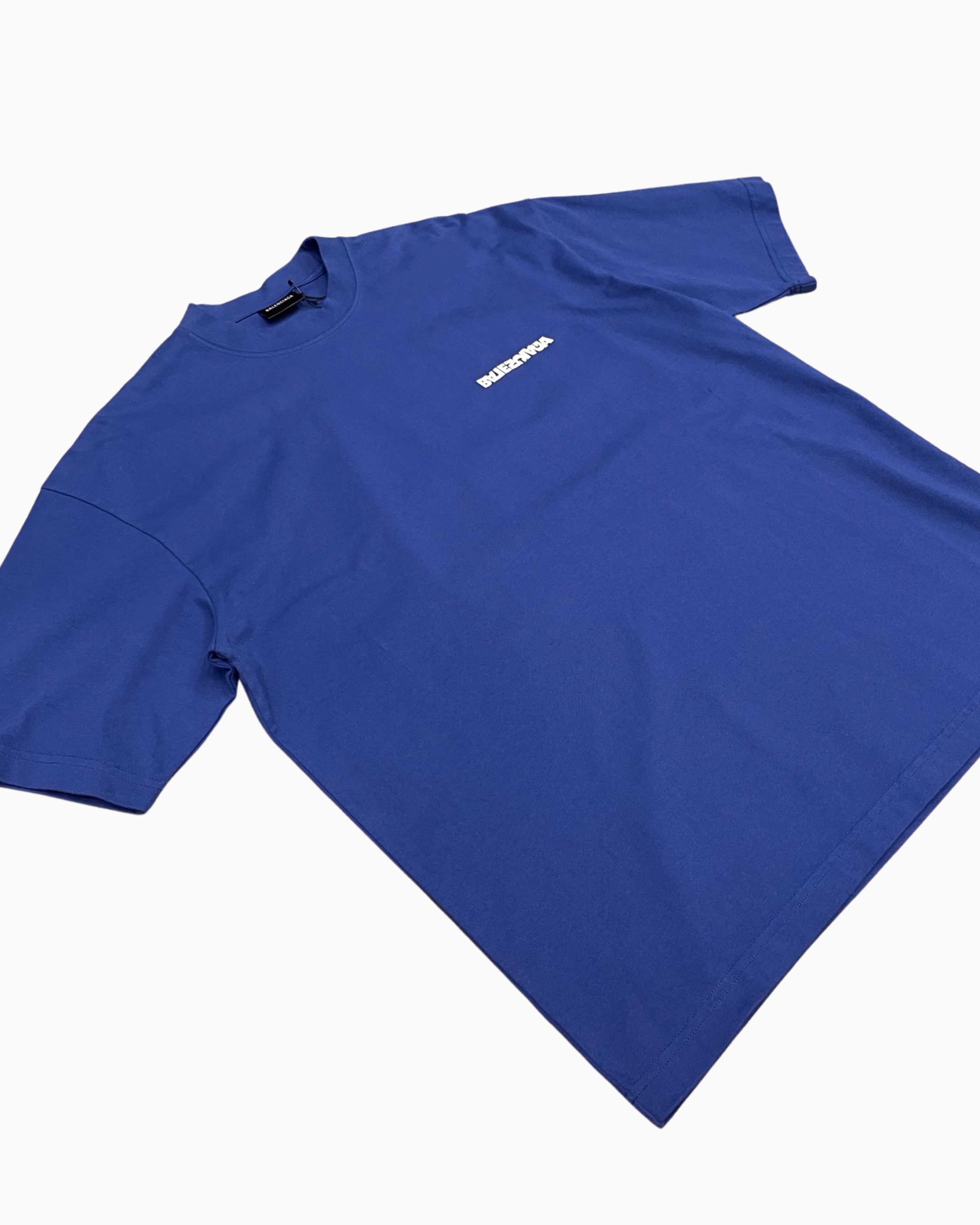 Balenciaga Blue Campaign Logo T-Shirt  Blue campaign, Campaign logo, Tshirt  logo