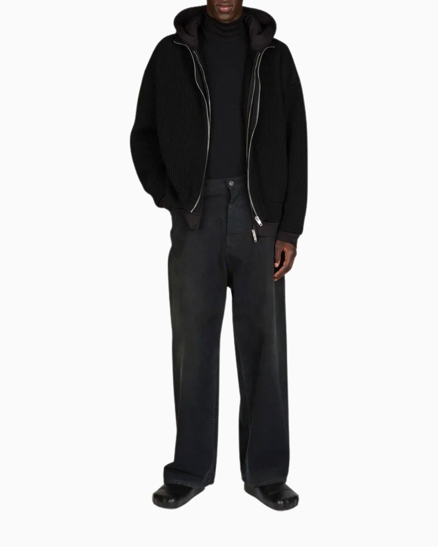 Balenciaga Unity Sports Layered Knitted Zip-Up Hoodie