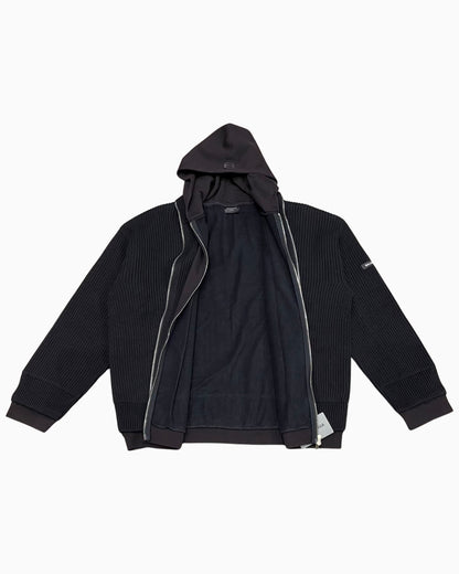 Balenciaga Unity Sports Layered Knitted Zip-Up Hoodie