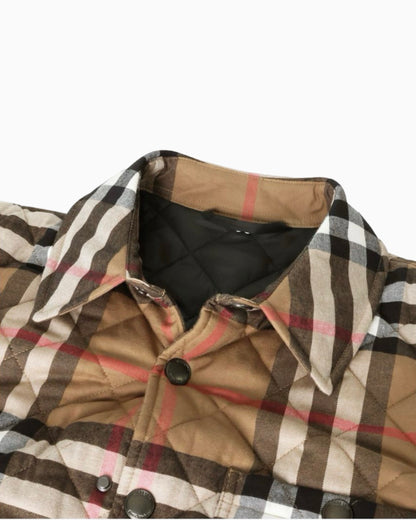 Burberry Quilted Check Print Jacket