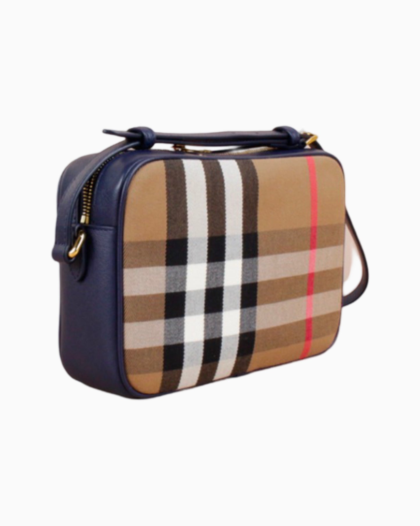 Burberry Check Print Camera Bag Large