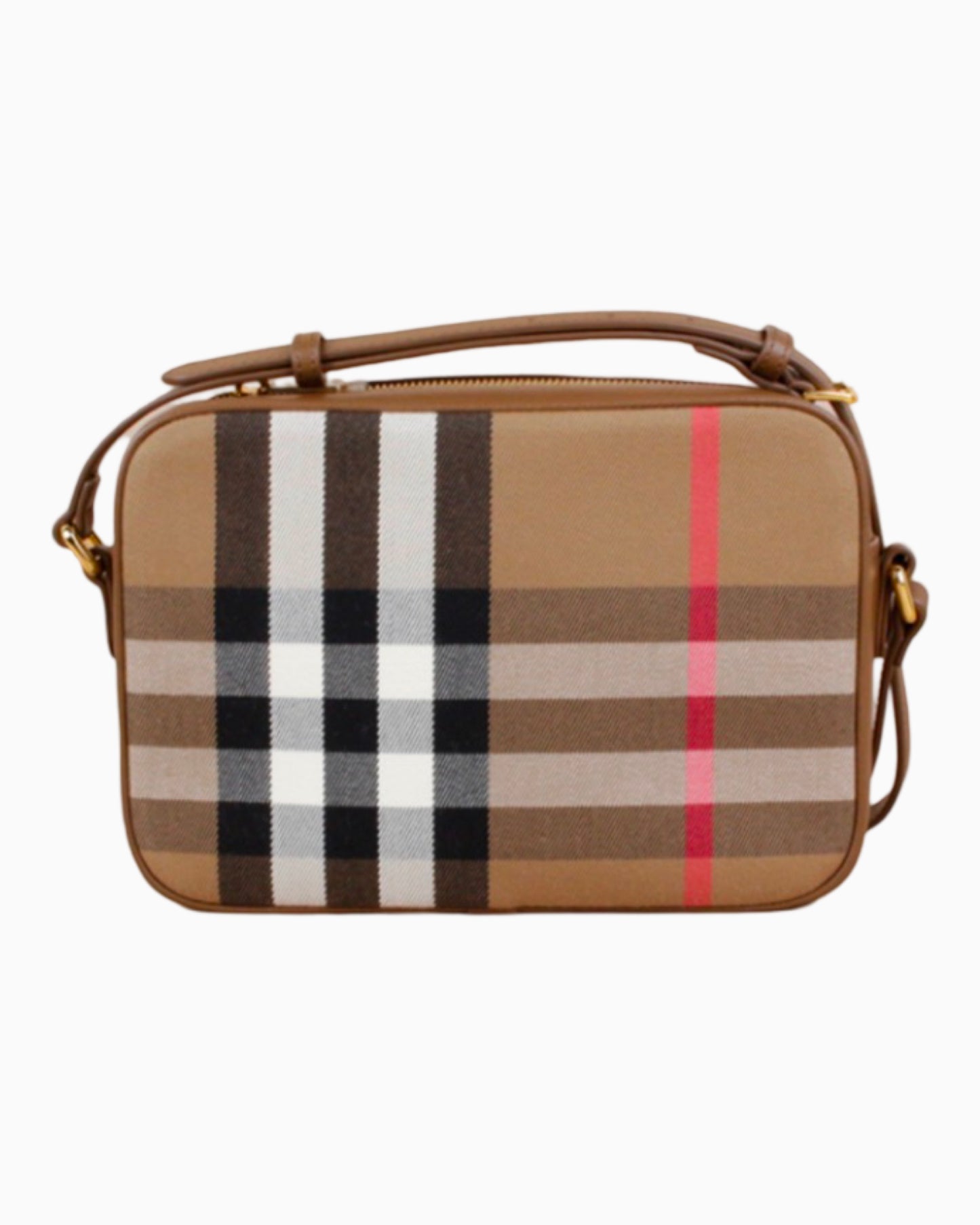 Burberry Check Print Camera Bag Large