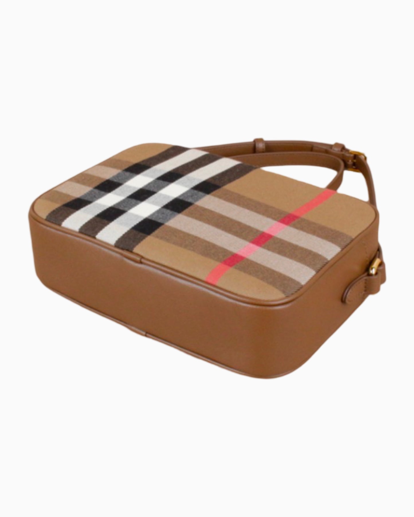 Burberry Check Print Camera Bag Large