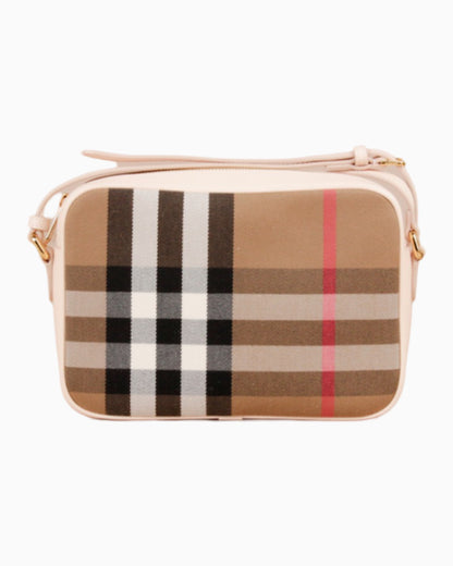 Burberry Check Print Camera Bag Large