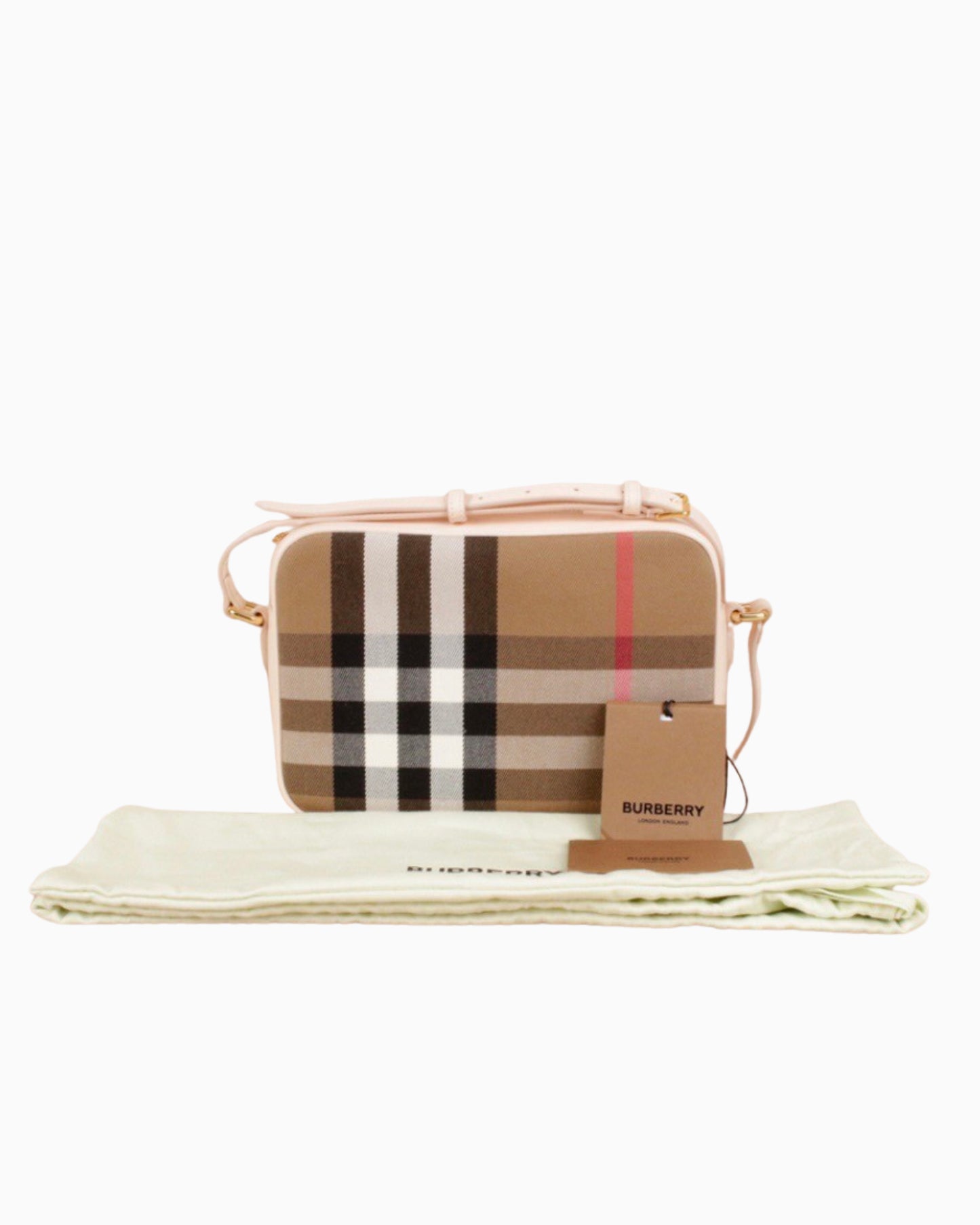 Burberry Check Print Camera Bag Large