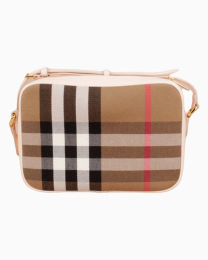 Burberry Check Print Camera Bag Large