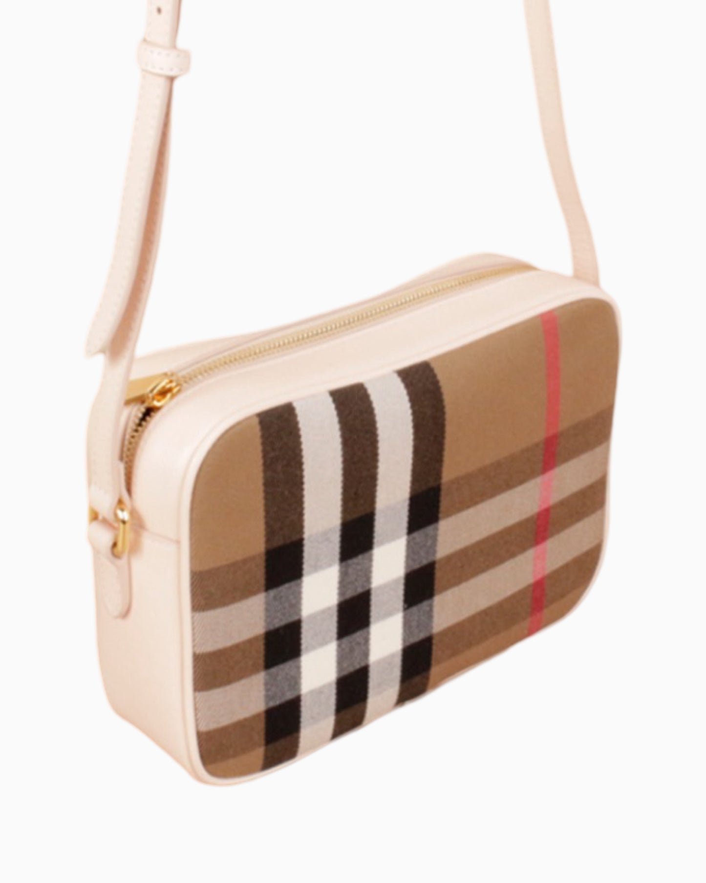 Burberry Check Print Camera Bag Large