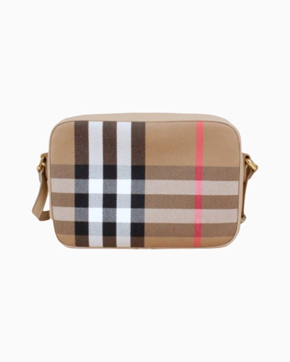 Burberry Check Print Camera Bag Small