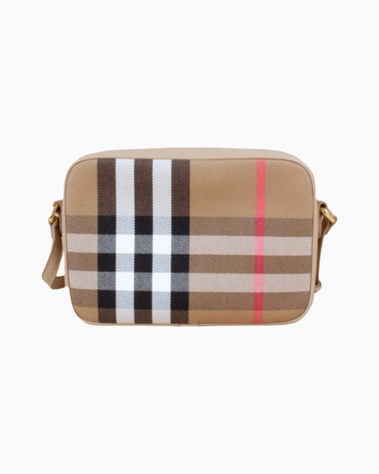 Burberry Check Print Camera Bag Small