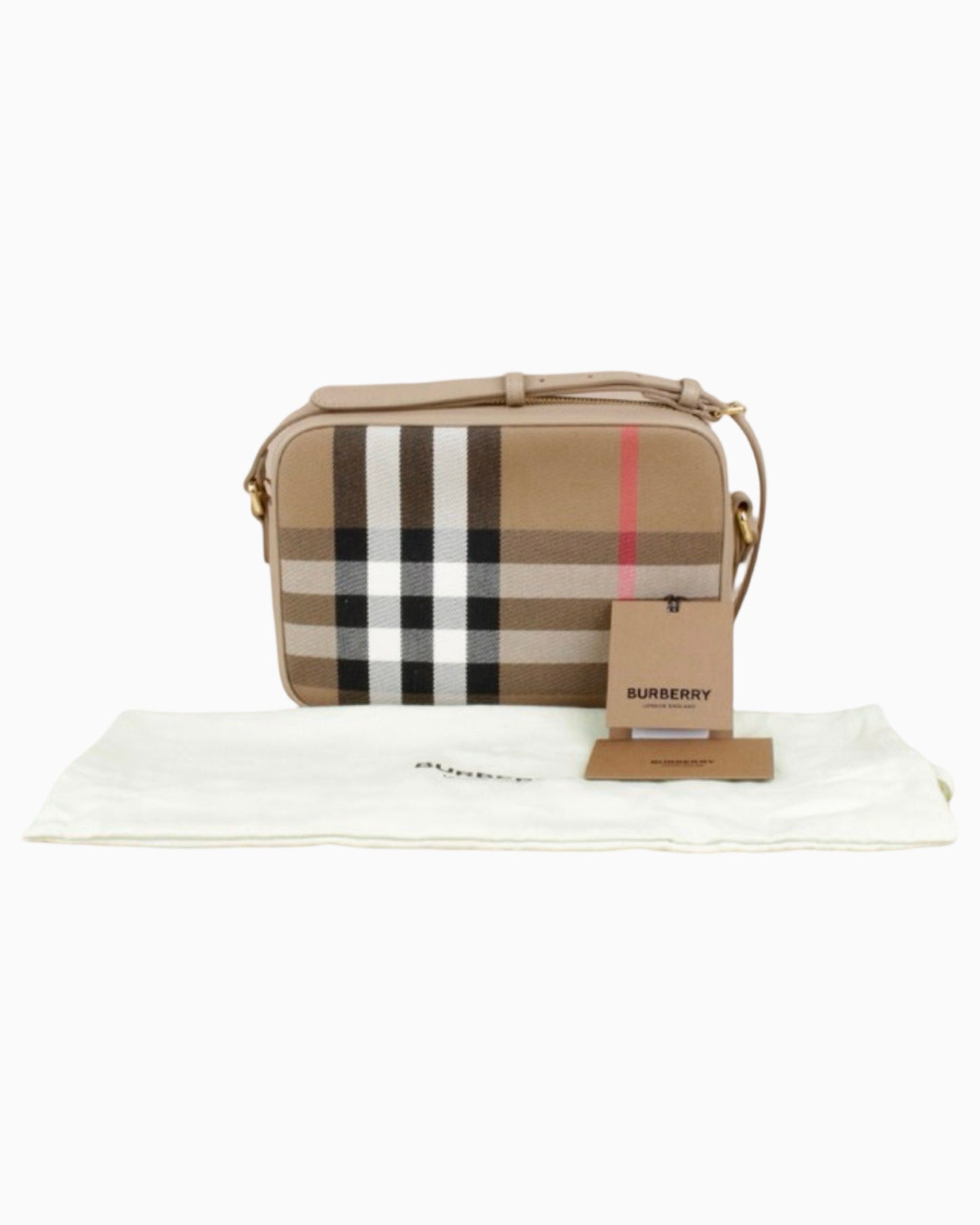 Burberry Check Print Camera Bag Small