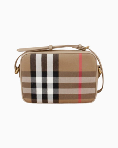 Burberry Check Print Camera Bag Small