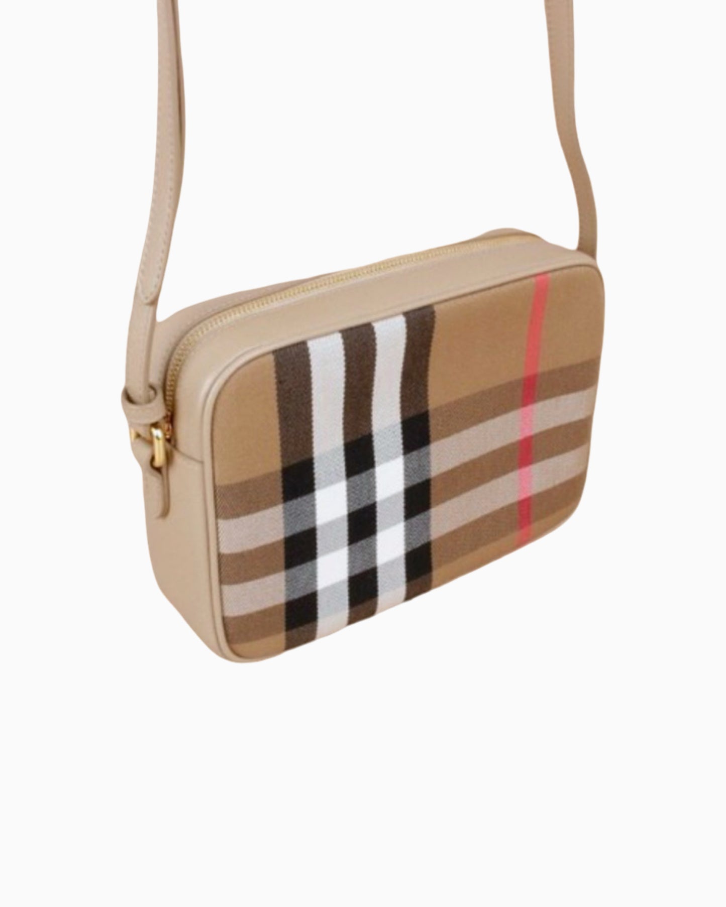 Burberry Check Print Camera Bag Small