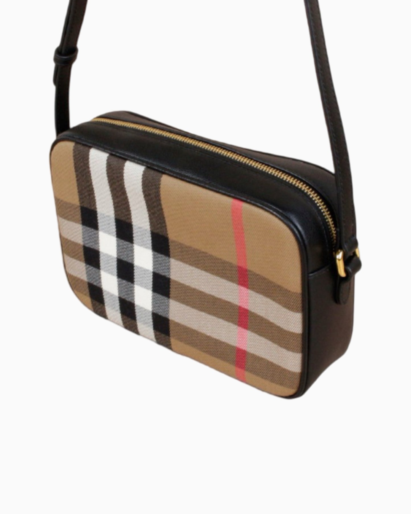 Burberry Check Print Camera Bag Small