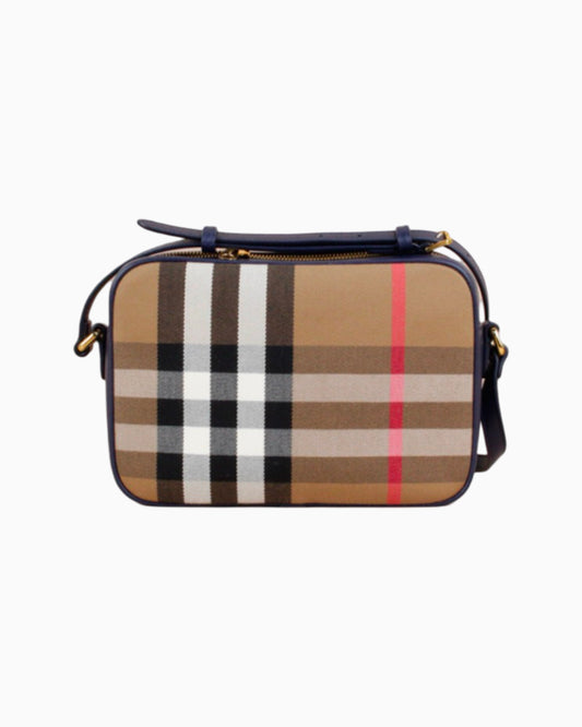 Burberry Check Print Camera Bag Small