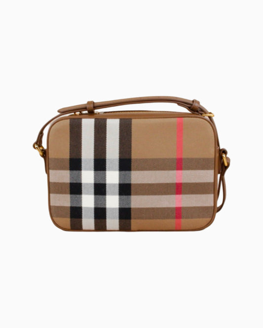 Burberry Check Print Camera Bag Small