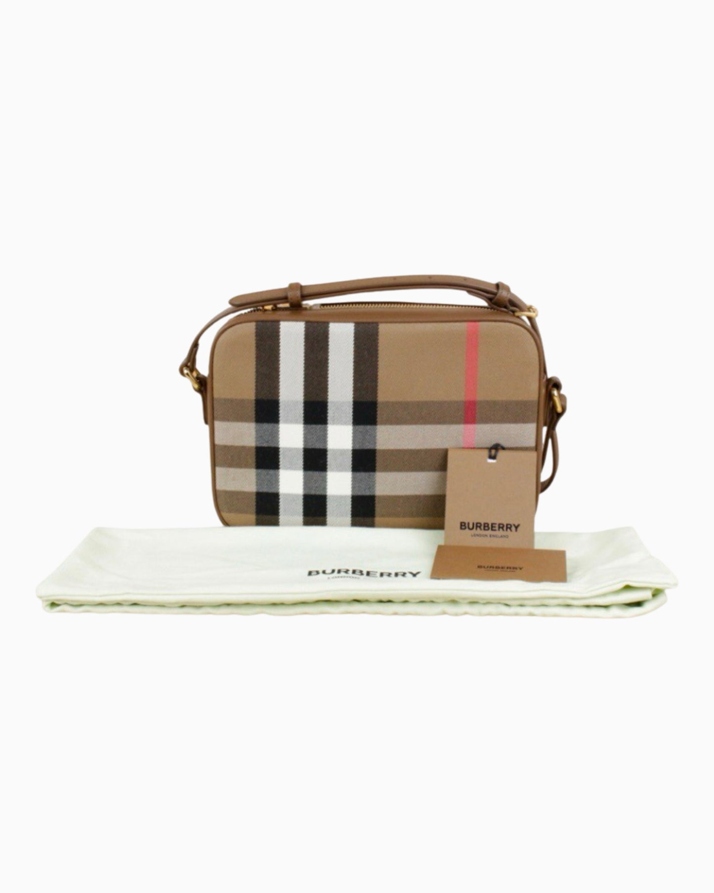 Burberry Check Print Camera Bag Small