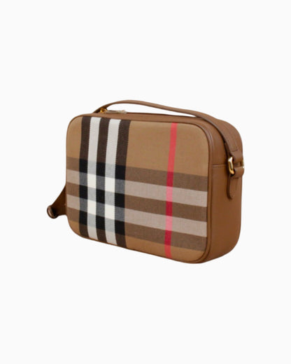 Burberry Check Print Camera Bag Small