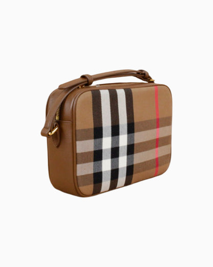 Burberry Check Print Camera Bag Small