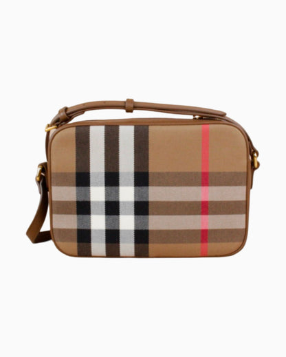 Burberry Check Print Camera Bag Small