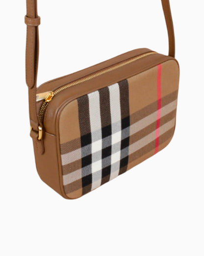 Burberry Check Print Camera Bag Small