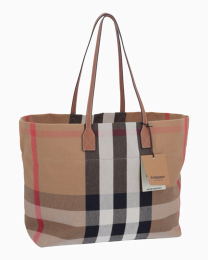 Burberry London Check Print Tote Bag