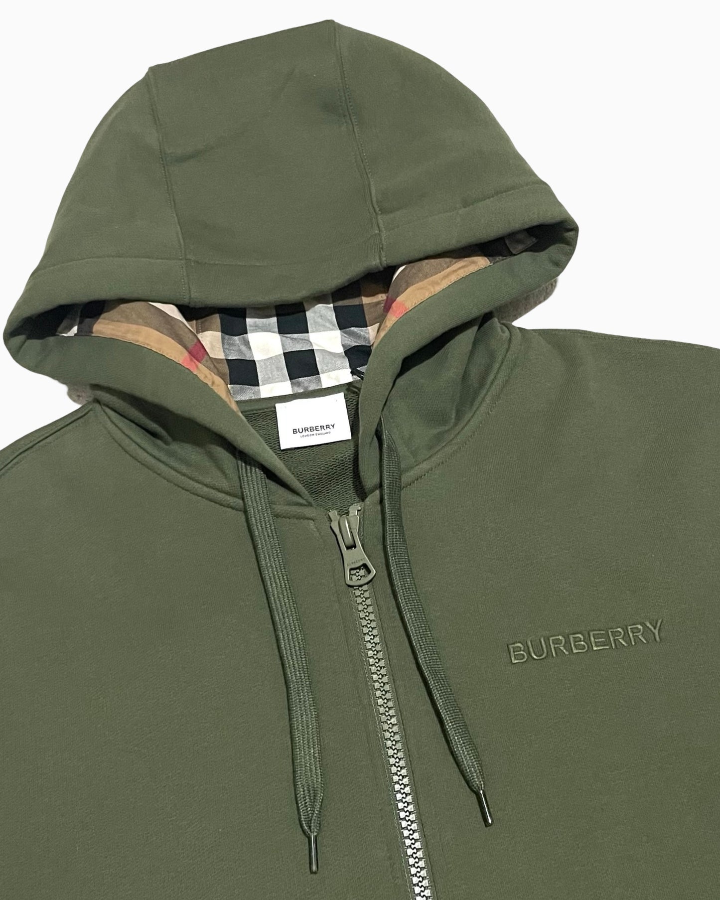 Burberry Vintage Check Zip Up Hoodie