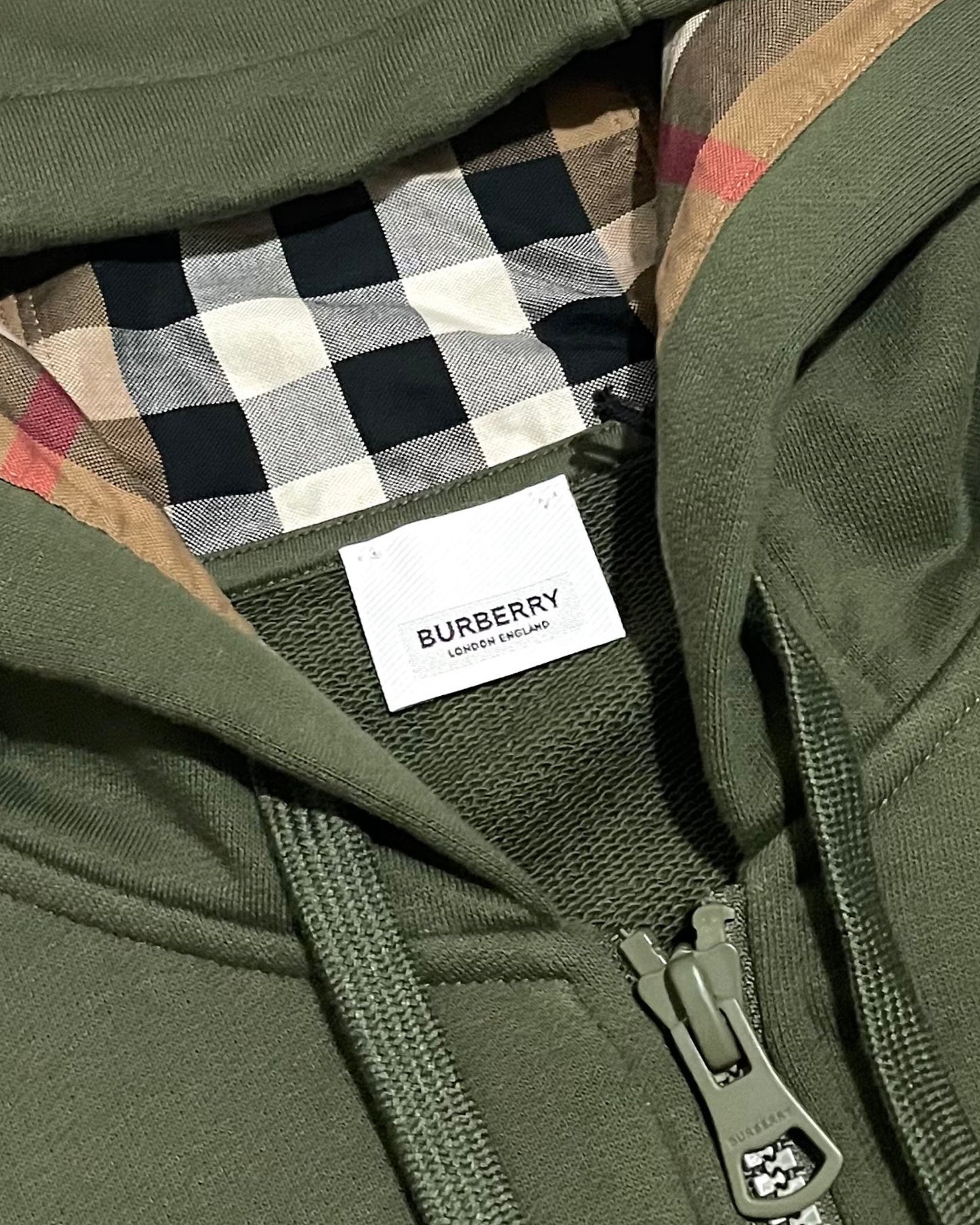 Burberry Vintage Check Zip Up Hoodie