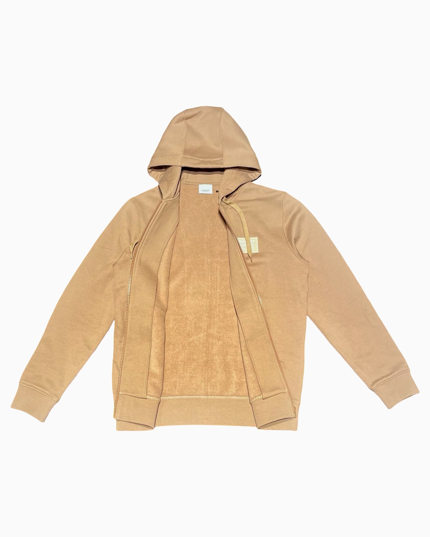 Burberry Chest Logo Zip Up Hoodie