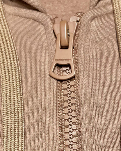 Burberry Chest Logo Zip Up Hoodie