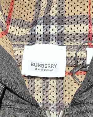 Burberry Hove Mesh Vintage Check Zip Up Hoodie FUTURO