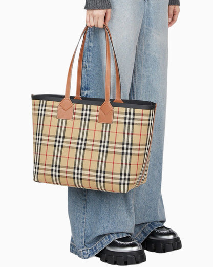 Burberry London Check Print Tote Bag Medium