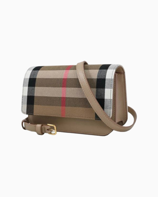 Burberry Check Print Messenger Bag