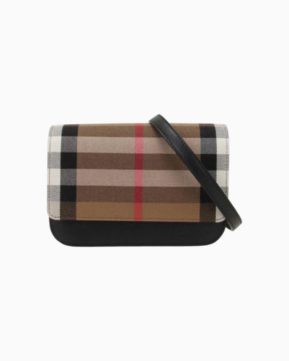 Burberry Check Print Messenger Bag