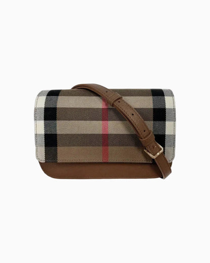 Burberry Check Print Messenger Bag