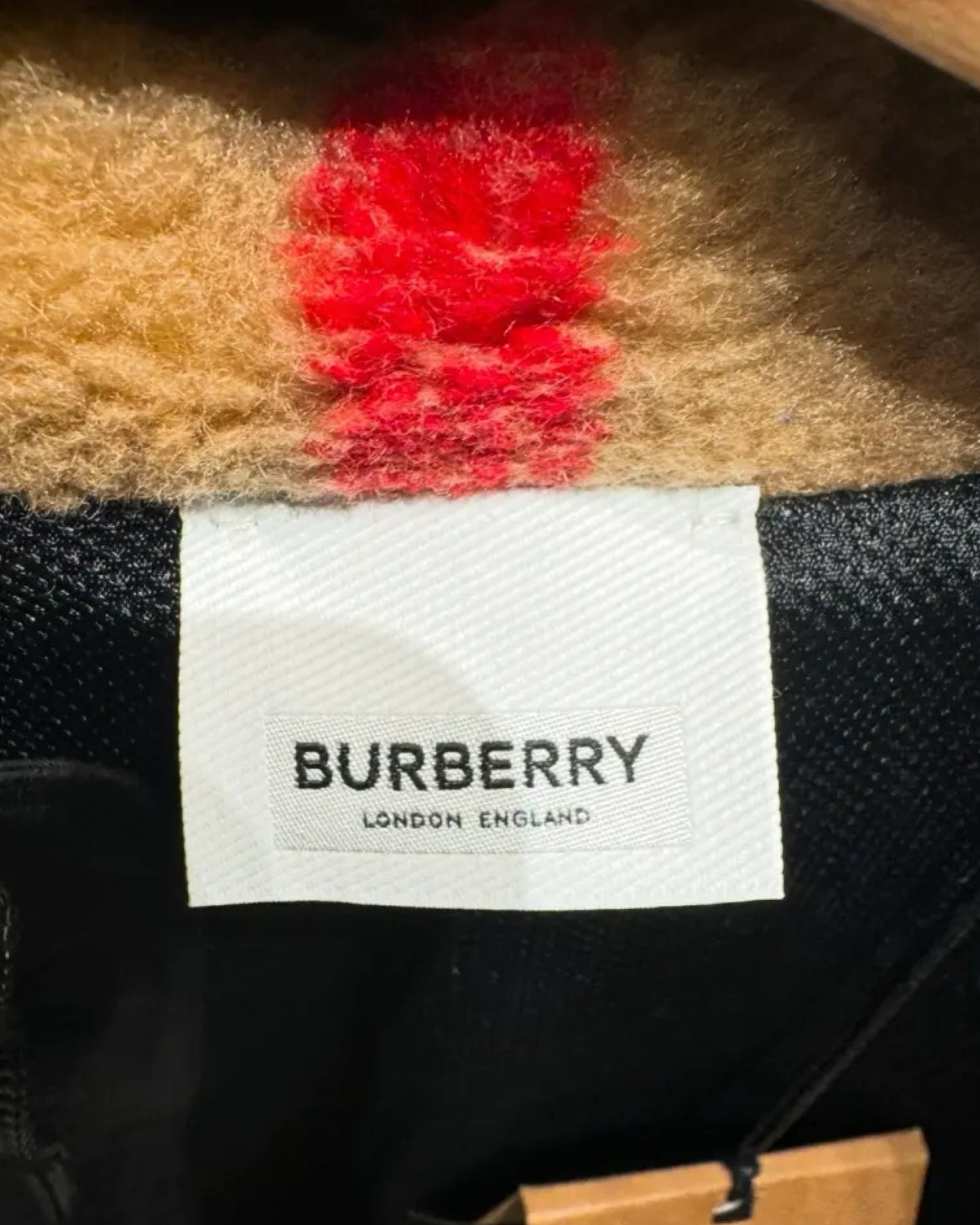 Burberry Check Print Teddy Wool Jacket