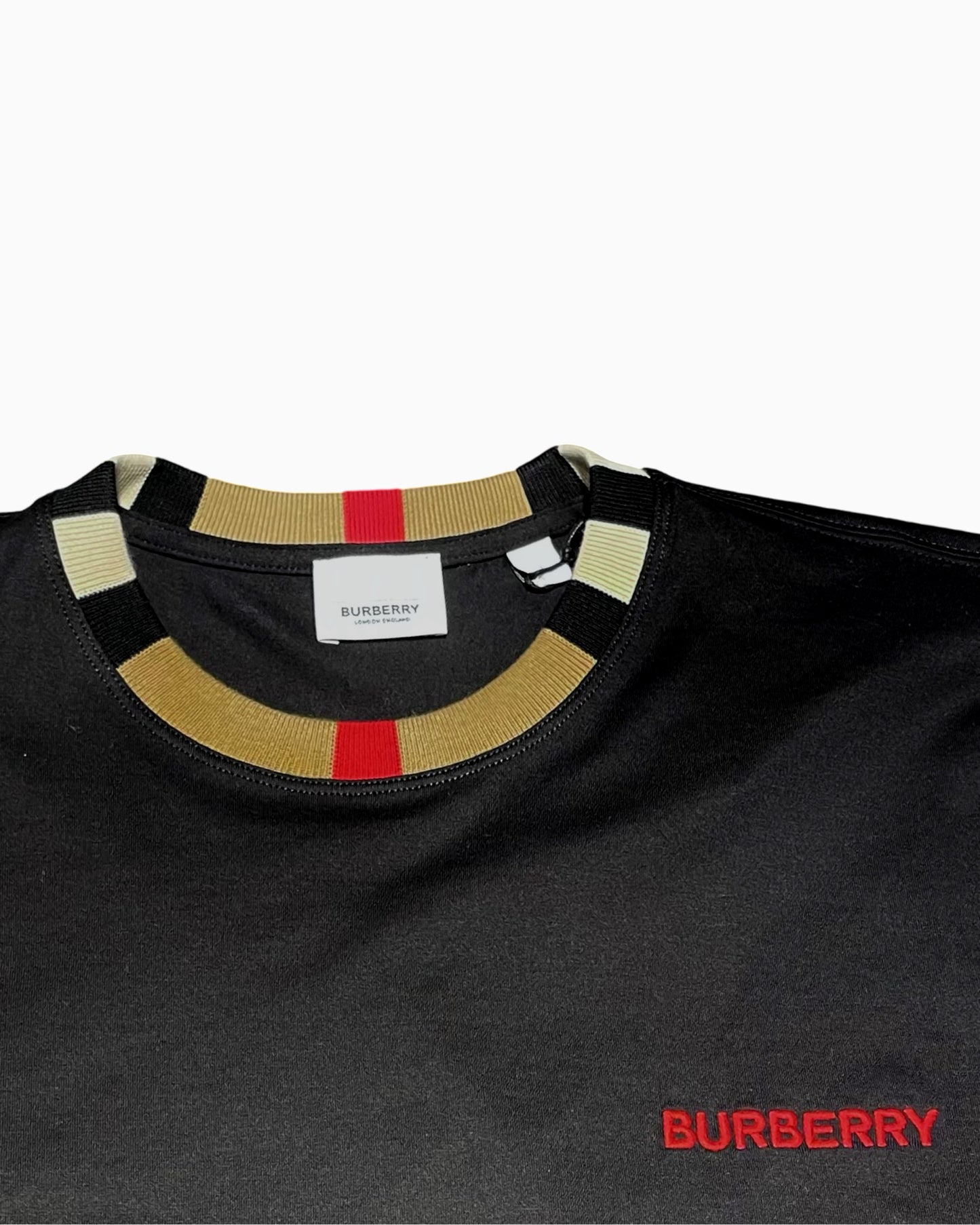 Burberry Vintage Check Collar T-shirt