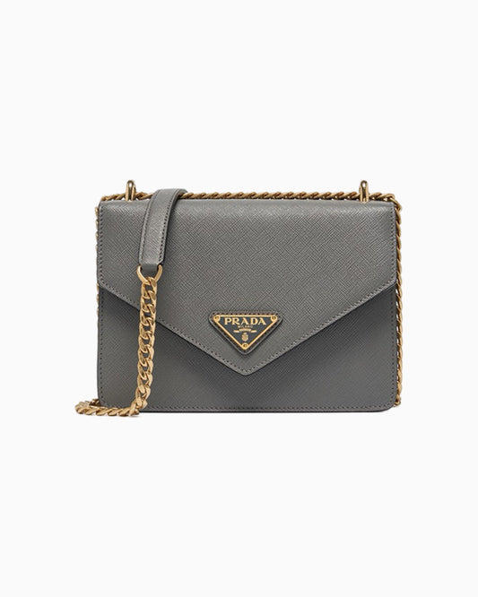 Prada Saffiano Leather Envelope Shoulder Bag