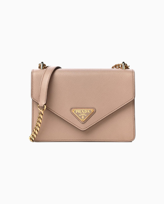 Prada Saffiano Leather Envelope Shoulder Bag