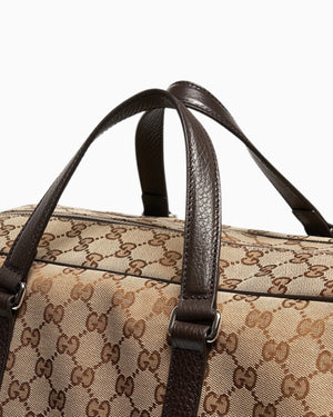 Gucci Beige/Brown GG Supreme Canvas and Leather Interlocking Logo Laptop  Case Gucci