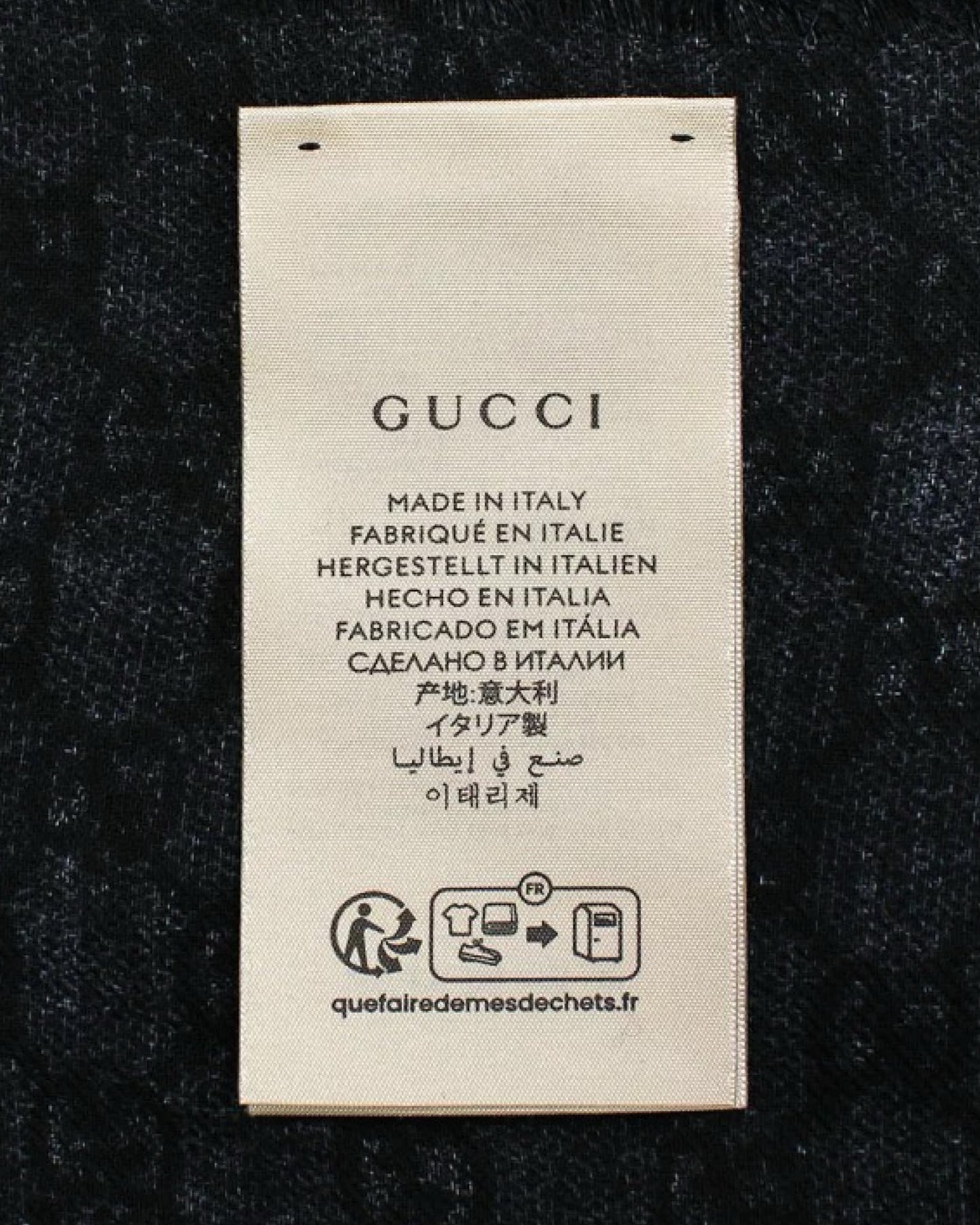 Gucci GG Knit Wool Scarf