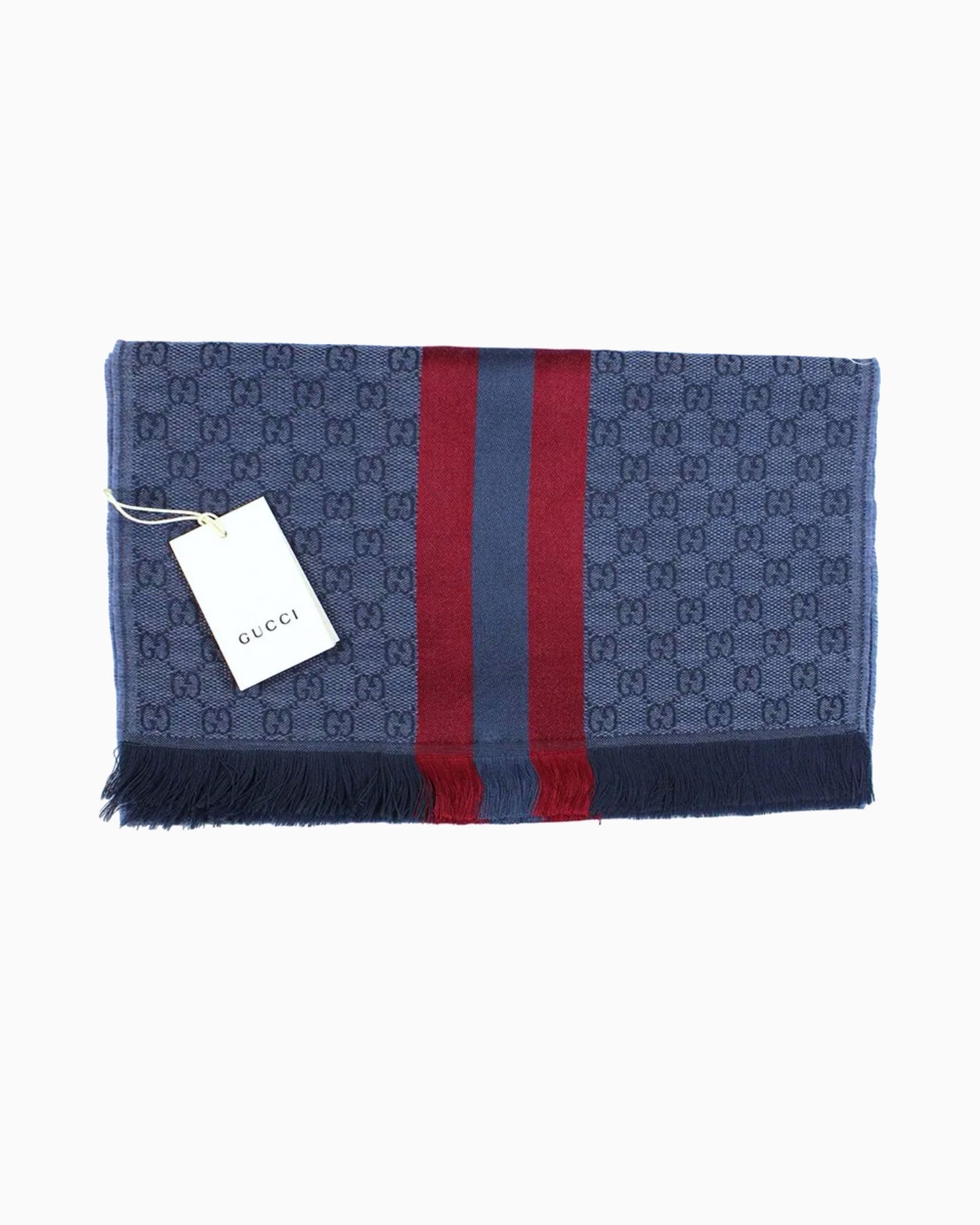 Gucci GG Knit Wool & Silk Scarf