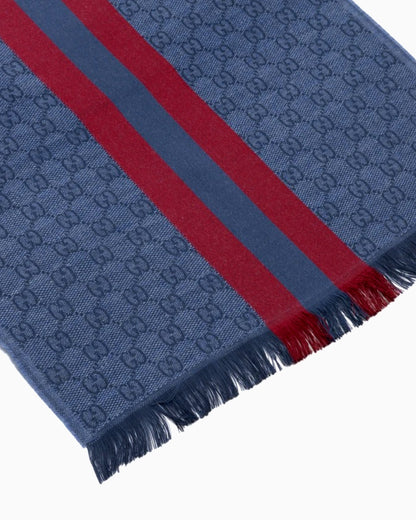 Gucci GG Knit Wool & Silk Scarf