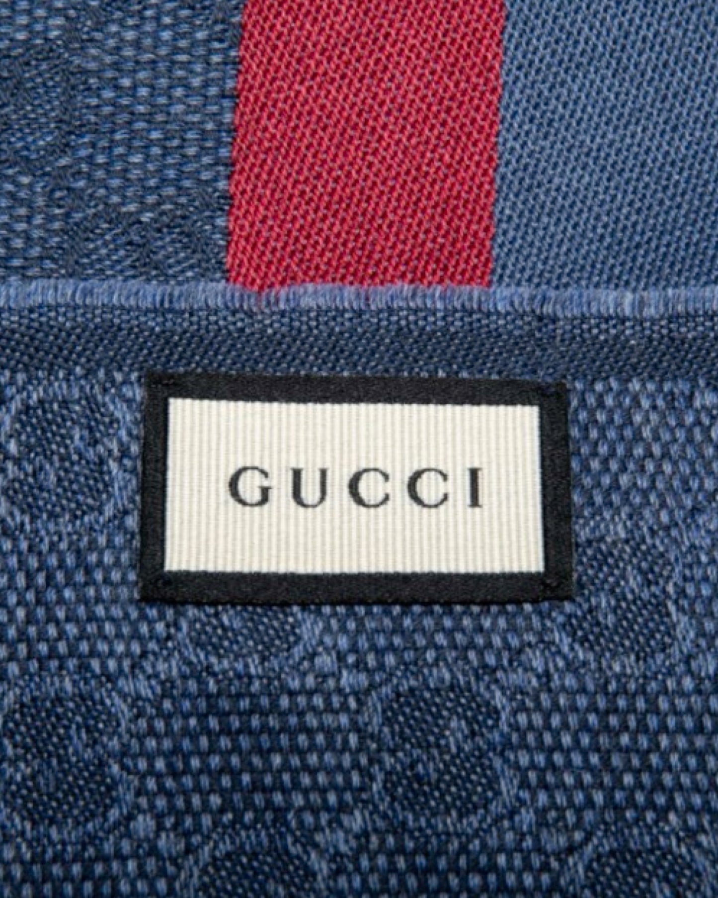 Gucci GG Knit Wool & Silk Scarf